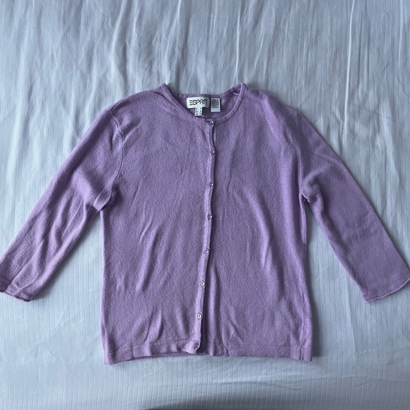 Esprit Lilac Merino Wool Cardigan - Picture 1 of 5